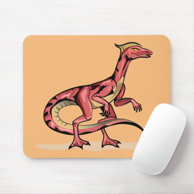 Mousepad Ilustração De Velociraptor. (Com mouse)