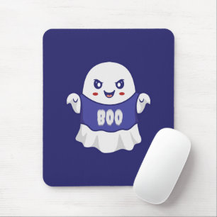 Mousepad Ilustração Divertida de Fantasma Assustador para D