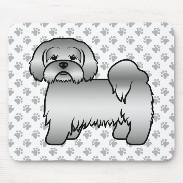 Mousepad Ilustração do Cão de Cartoon Bonito de Lhasa Apso  (Frente)