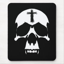 Ilustração do crânio de Demônio Branco e Preto Gót