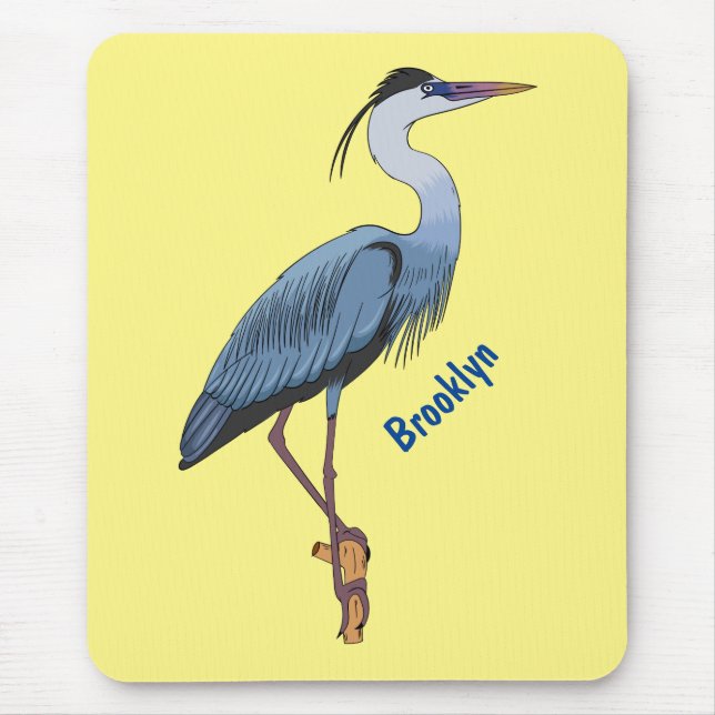 Mousepad ilustração do desenho animado azul-excelente (Frente)