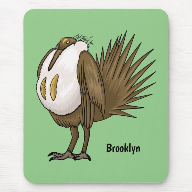 Mousepad ilustração do desenho animado de aves de garagem d (Frente)
