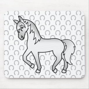 Mousepad Ilustração do desenho animado de cavalos de Trote
