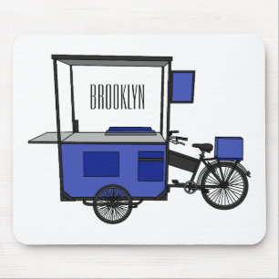 Mousepad ilustração do desenho do carrinho de comida