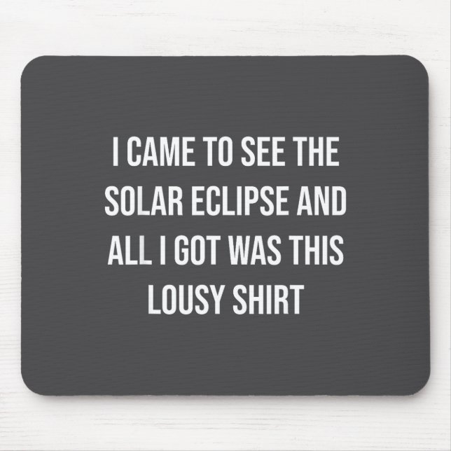 Mousepad Ilustração do Eclipse Solar Total de 8 de Abril (Frente)