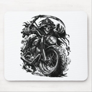 Mousepad Ilustração do motociclista Ceifador
