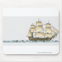 Ilustração do navio de guerra do fim do século