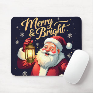 Mousepad Ilustração do Papai Noel Alegre e Radiante Seguran