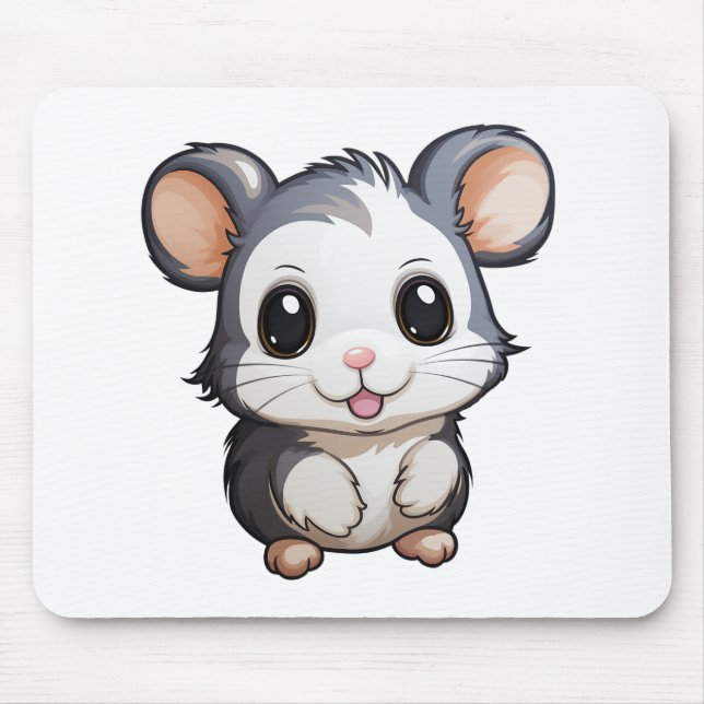 Mousepad Ilustração do rato de desenho animado (Frente)