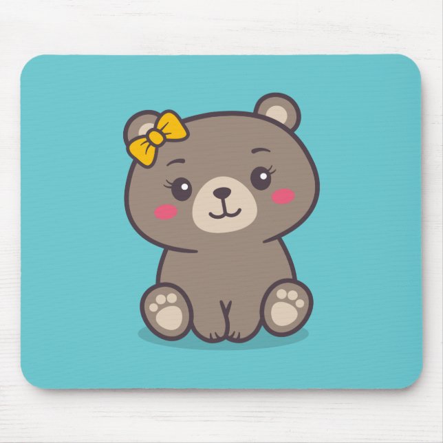 Mousepad Ilustração do Urso de Teddy (Frente)