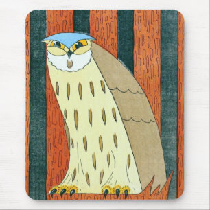 Mousepad Ilustração do vintage da "coruja"