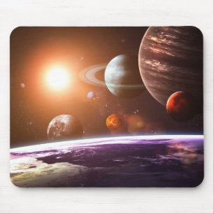 Mousepad Ilustração dos planetas