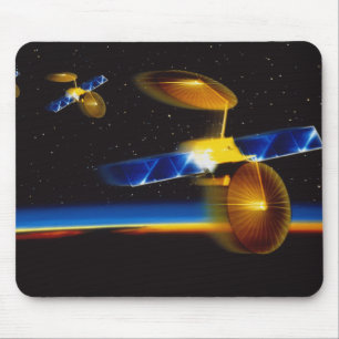 Mousepad Ilustração dos satélites sobre o horizonte da