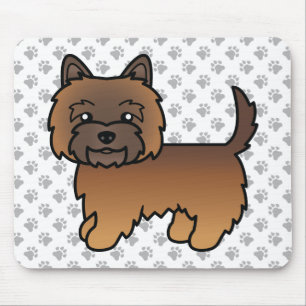 Mousepad Ilustração e patas do Cairn Terrier Red Brindle