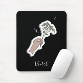 Mousepad Ilustração Estética De Flor