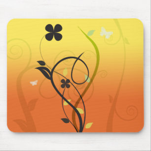 Mousepad Ilustração Floral Sunset