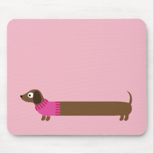 Mousepad Ilustração longa bonito do Dachshund