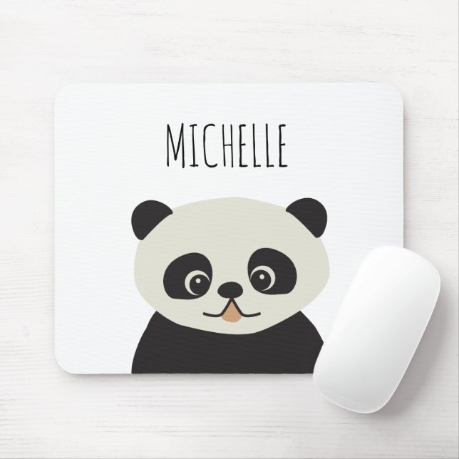 Mousepad Ilustração Personalizada de Panda Cuta (Com mouse)