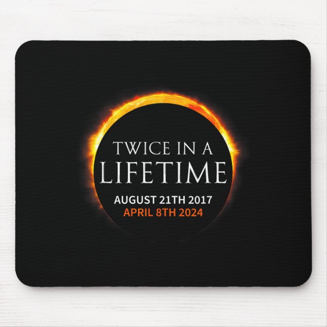 Mousepad Ilustração Solar Eclipse Duas Vezes na Vida (Frente)