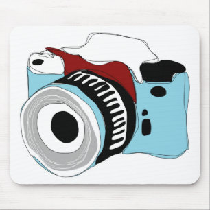 Mousepad Ilustração subtil da câmara digital