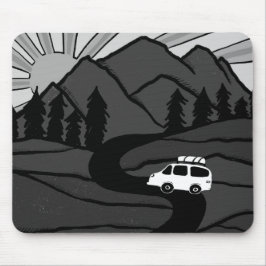 Mousepad Ilustração SUNRISE Vanlife MOUNTAIN
