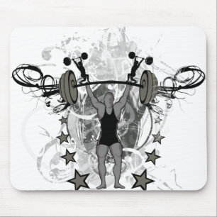 Mousepad Ilustração urbana do Weightlifter