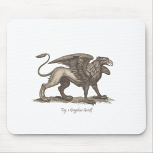 Mousepad Ilustração Vintage griffin (gryphus greiff).