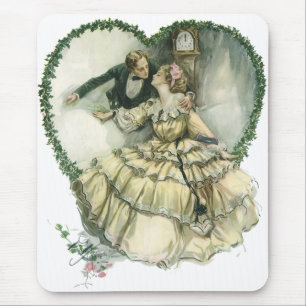 Mousepad Ilustração Vintage Harrison Fisher, Noiva e Noivo