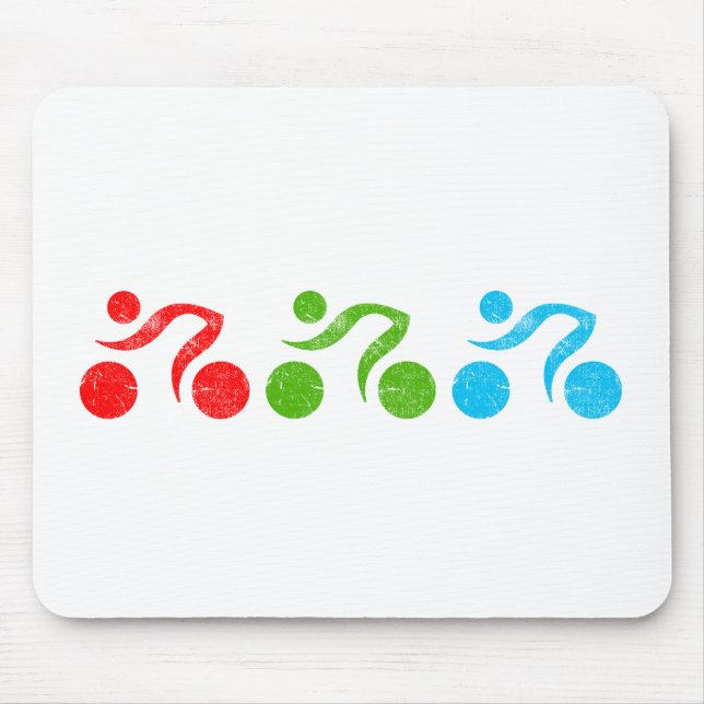 Mousepad Ilustrador de bicicleta divertida (Frente)
