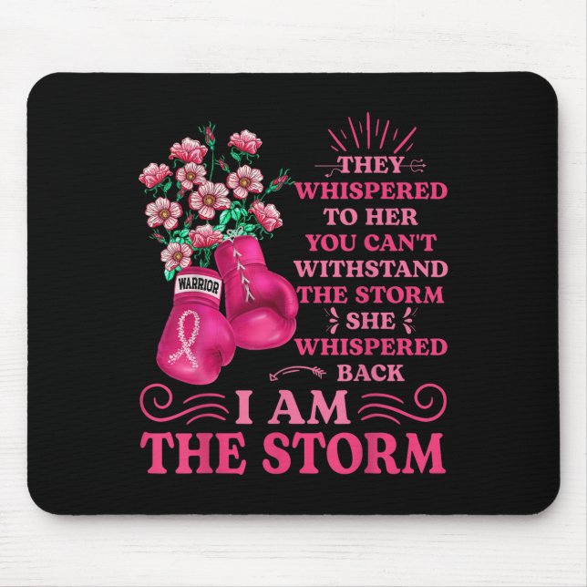 Mousepad Im A Tempestade Boxando As Mulheres De Fita Rosa D (Frente)