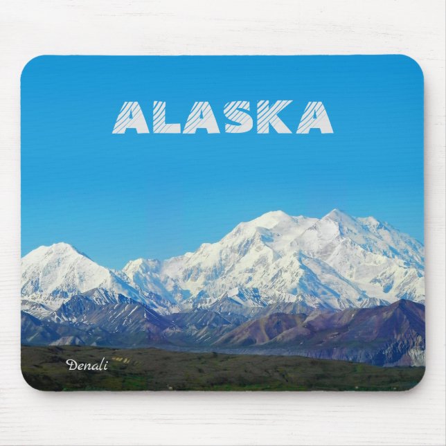 Mousepad Ímã de Alaska Presente Souvenir Montanha Denali (Frente)