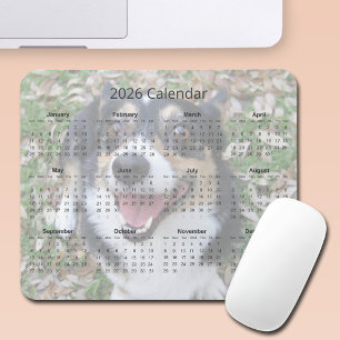 Mousepad Ímã de Calendário 2026 de Foto de Cachorro Persona