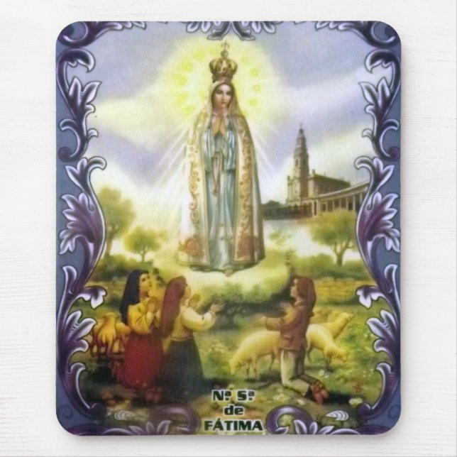 Mousepad Imagem da aparição Nossa Senhora da Fátima (Frente)