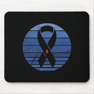 Mousepad Imagem da Diabetes da Faixa Azul Retroativa
