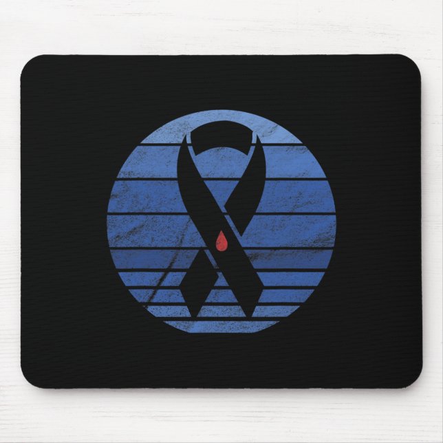Mousepad Imagem da Diabetes da Faixa Azul Retroativa (Frente)