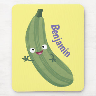 Mousepad Imagem de animação feliz da abobrinha