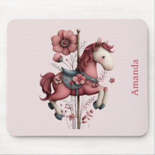 Mousepad Imagem de Cavalo de Carrossel Caprichoso