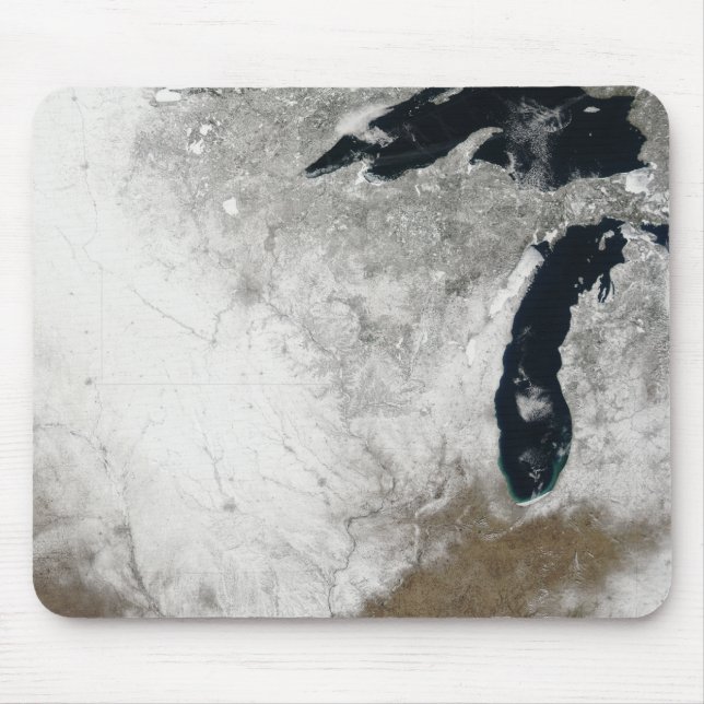 Mousepad Imagem de cor verdadeira da neve (Frente)