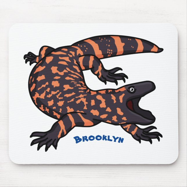 Mousepad Imagem de desenho animado de lagarto monstro de gi (Frente)