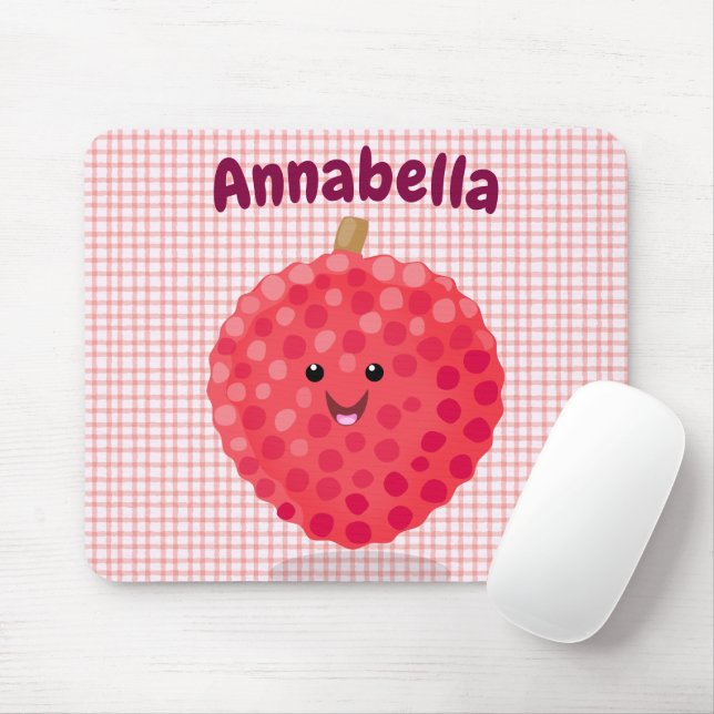 Mousepad Imagem de desenho animado de liso rosa-claro (Com mouse)