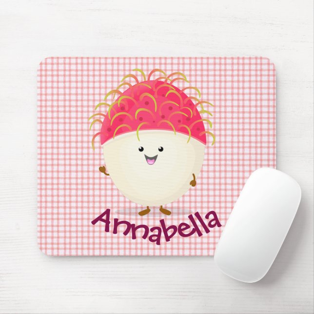 Mousepad Imagem de desenho animado rosa-claro (Com mouse)