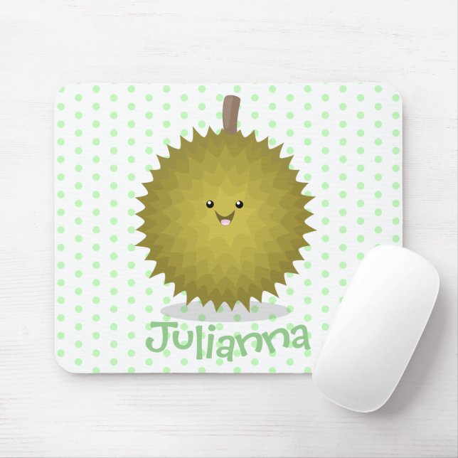 Mousepad Imagem de desenhos animados bonitos e felizes em D (Com mouse)