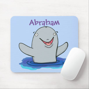 Mousepad Imagem de desenhos animados de propósito feliz e 
