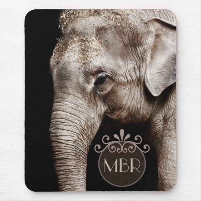 Mousepad Imagem de Foto do Elefante (Frente)