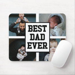 Mousepad Imagem de Foto Personalizada do Melhor Pai Branco 