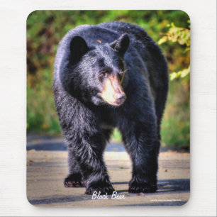 Mousepad Imagem de vida selvagem do urso preto caminhante p