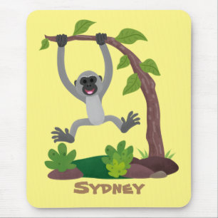 Mousepad Imagem do desenho animado em forma de fita, feliz