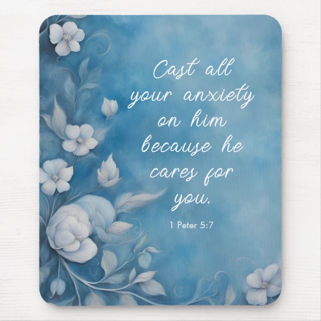 Mousepad Imagem do versículo da Bíblia Jeremias 29:11 (Frente)