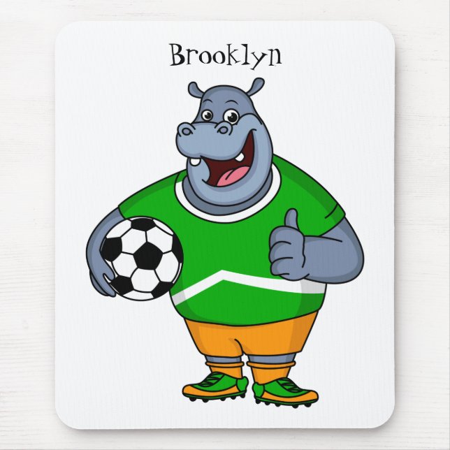 Mousepad Imagem engraçada do desenho animado do jogador de  (Frente)