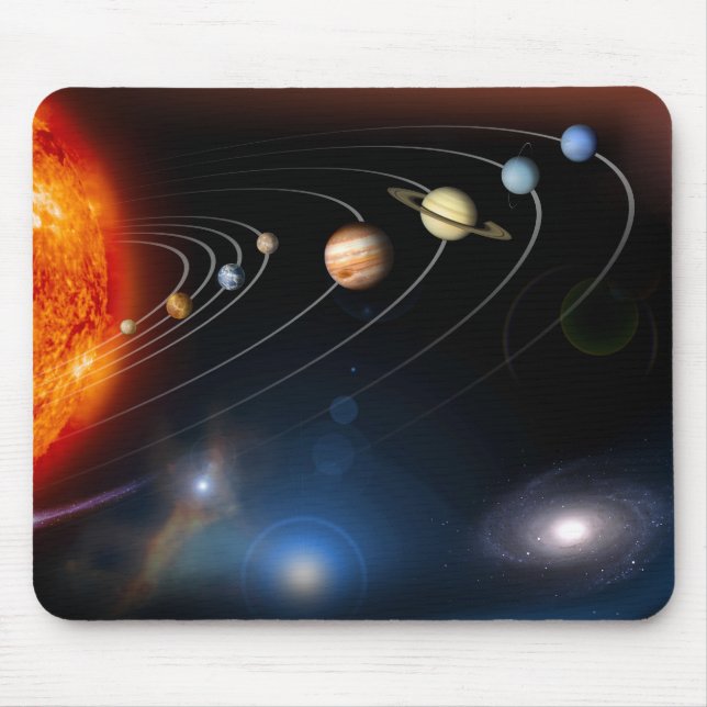 Mousepad Imagem gerada digitalmente do nosso sistema solar (Frente)